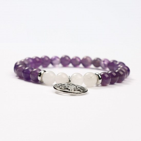 Großhändler für Mineralschmuck, Amethyst und Jadequarz Mineralarmbänder