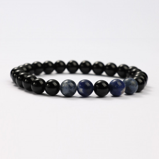 Venta al por mayor de joyas minerales, Pulseras minerales de obsidiana y sodalita