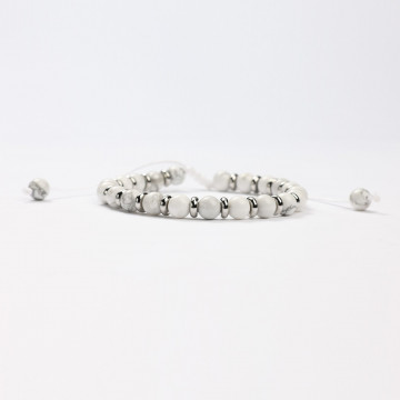 G151-54 Bracelets minéraux Magnésite