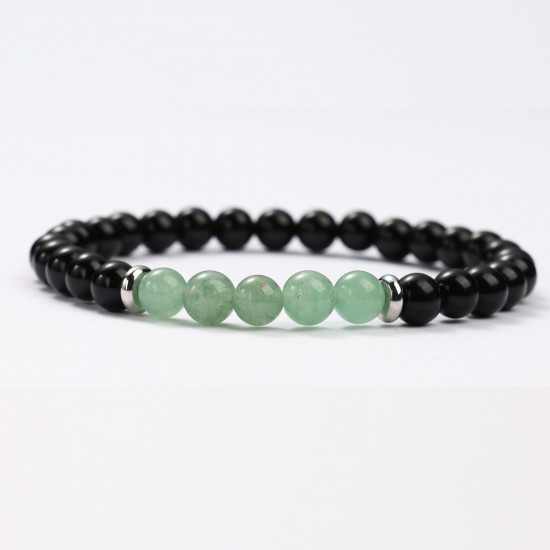 Grossiste bijoux minéraux, Bracelets minéraux Obsidienne et Aventurine