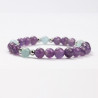 Mineralarmbänder Aquamarin und Amethyst