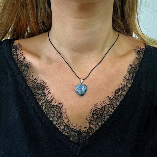 Supplier jewelry minerals, Sodalite heart necklaces