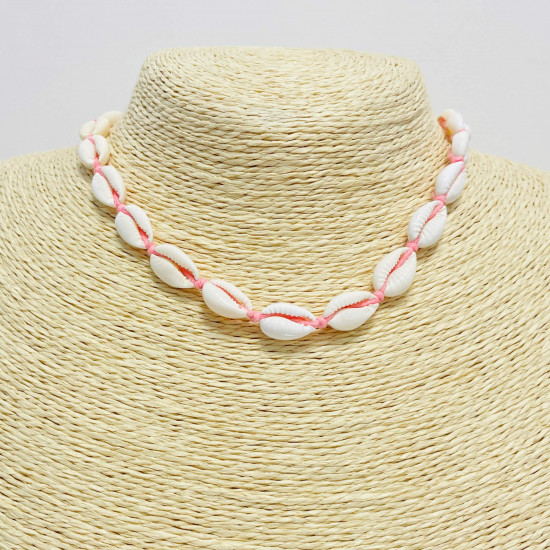 Mayorista de joyas en Francia, collares de conchas rosas para profesionales