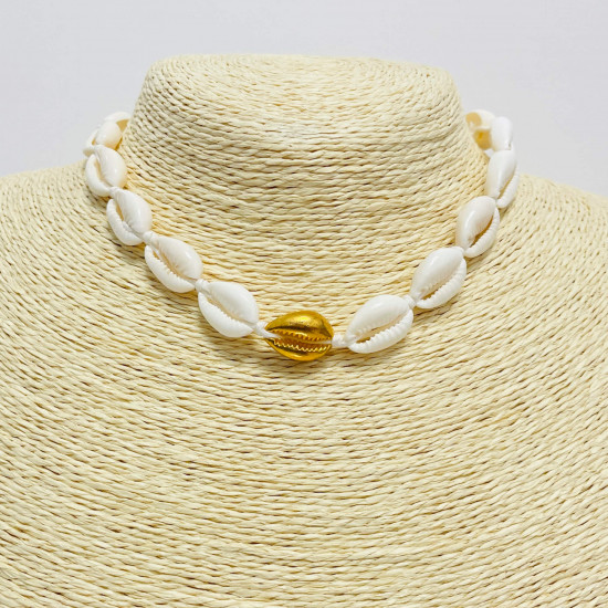Jewelry wholesaler in France, white gold shell necklaces - Felizz