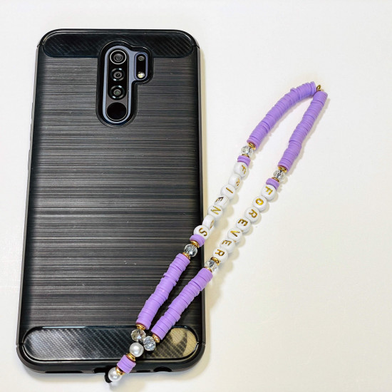 Grossiste accessoires smartphone, bijoux de téléphone "forever friends" lila