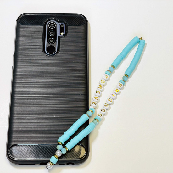 Grossiste accessoires smartphone, bijoux de téléphone "forever friends" bleu