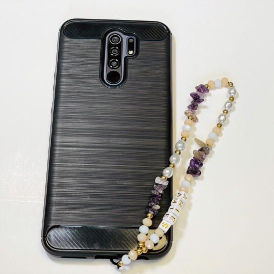 Venta al por mayor de accesorios para smartphone, joyas para teléfono "amie" moradas
