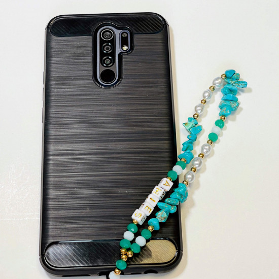 Mayorista de accesorios para smartphone, joyas para teléfono "amie" turquesa