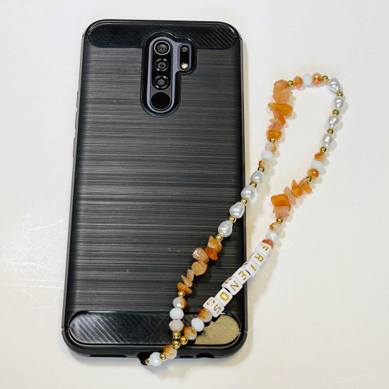 Grossiste accessoires smartphone, bijoux de téléphone "Friends" orange