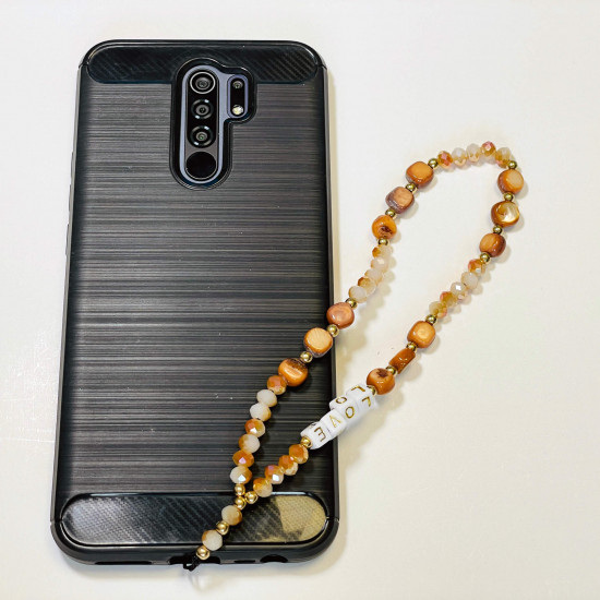 Grossista di accessori per smartphone, gioielli arancioni per telefoni "Love