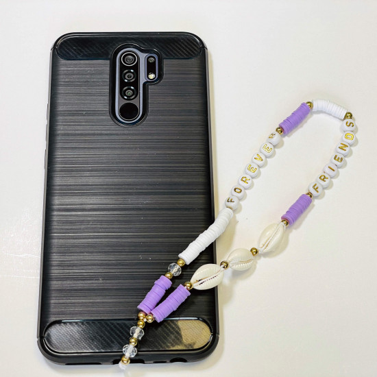 Grossista di accessori per smartphone, gioielli per telefoni "Forever friends" cauris lila