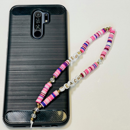Grossiste accessoires smartphone, bijoux de téléphone "Sun beach" lila
