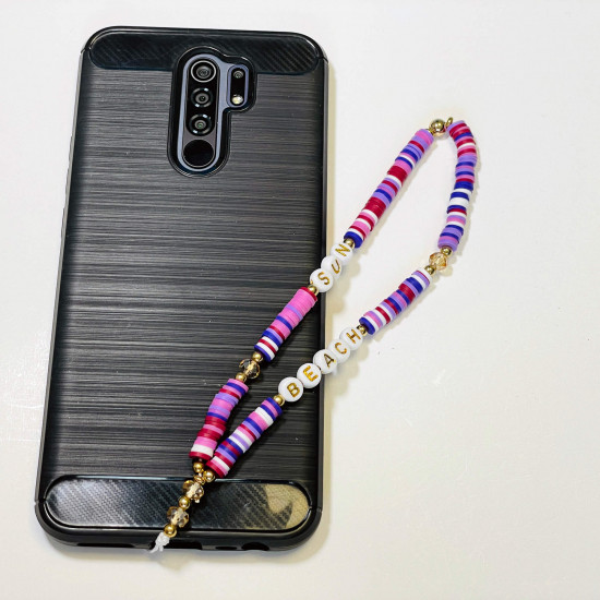 Grossiste accessoires smartphone, bijoux de téléphone "Sun beach" violet