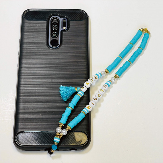 Grossiste accessoires smartphone, bijoux de téléphone "Rêves Espoir" Turquoise