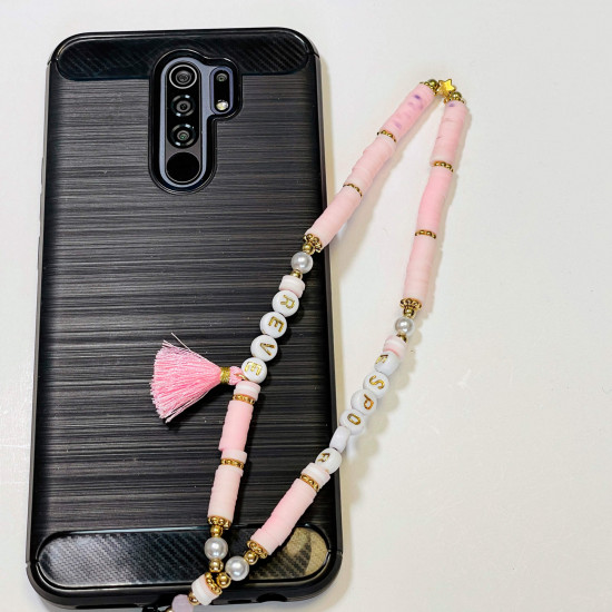 Großhändler Smartphone-Zubehör, Telefonschmuck "Rêves Espoir" blassrosa