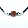 Bracciale conchiglia fiore nero