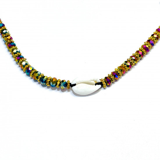 Mayorista de bisuteria de calidad, pulsera de conchas de strass multicolor