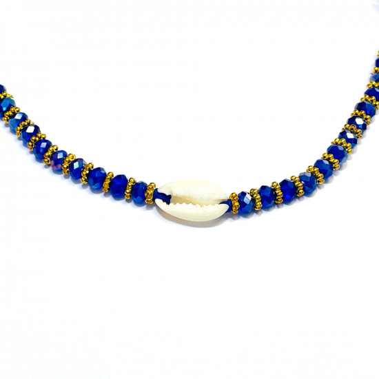 Wholesale quality costume jewelry, dark blue rhinestone shell bracelet